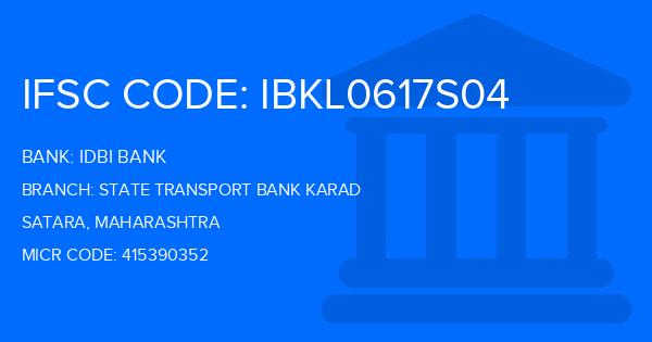 Idbi Bank State Transport Bank Karad Branch IFSC Code