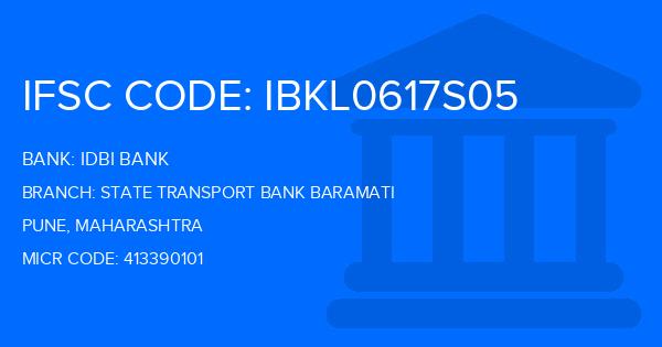 Idbi Bank State Transport Bank Baramati Branch IFSC Code