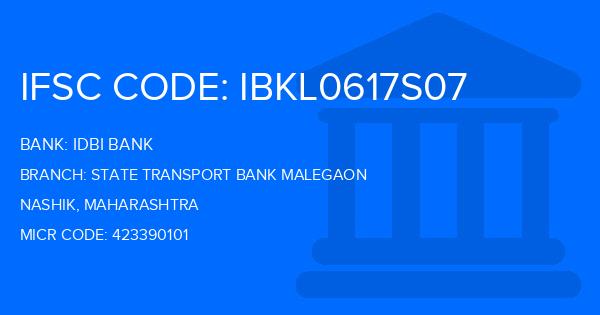 Idbi Bank State Transport Bank Malegaon Branch IFSC Code
