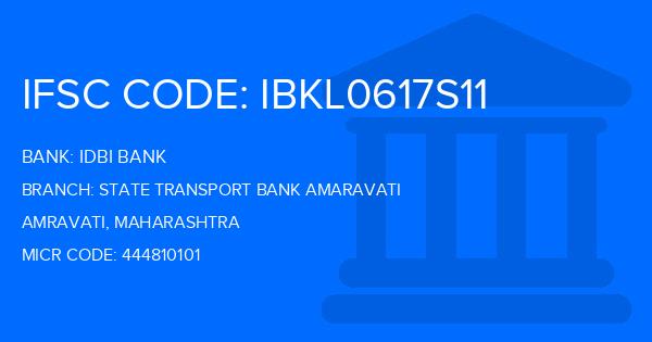 Idbi Bank State Transport Bank Amaravati Branch IFSC Code