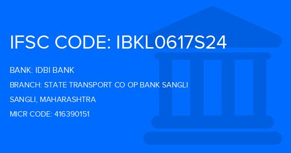 Idbi Bank State Transport Co Op Bank Sangli Branch IFSC Code