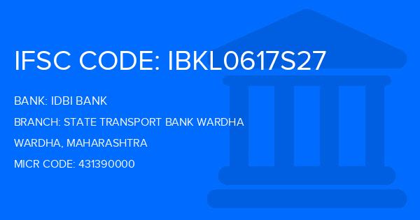 Idbi Bank State Transport Bank Wardha Branch IFSC Code