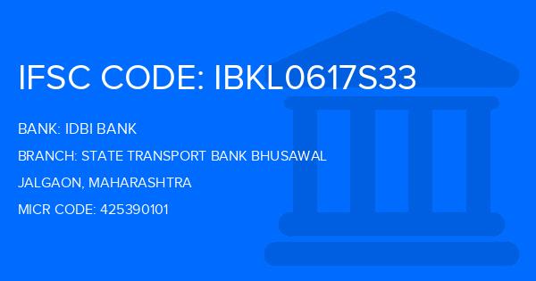 Idbi Bank State Transport Bank Bhusawal Branch IFSC Code
