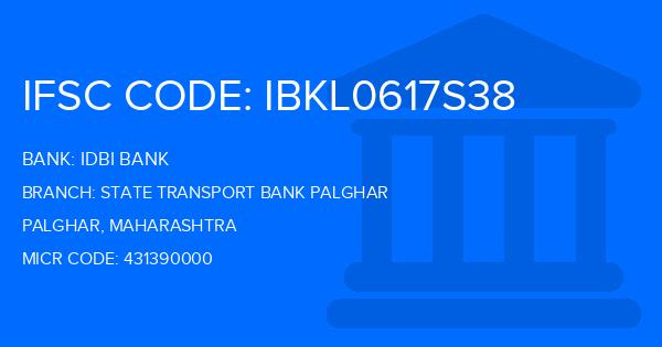 Idbi Bank State Transport Bank Palghar Branch IFSC Code