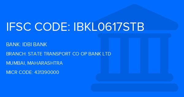 Idbi Bank State Transport Co Op Bank Ltd Branch IFSC Code
