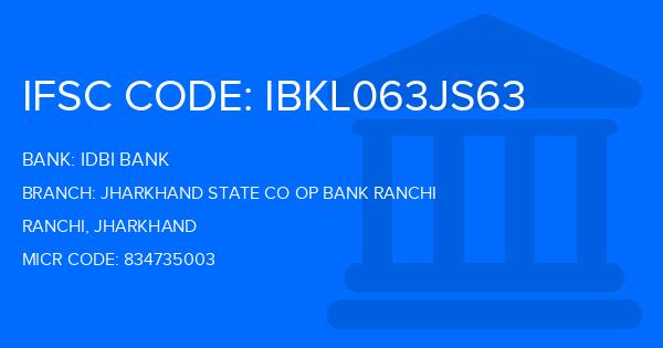 Idbi Bank Jharkhand State Co Op Bank Ranchi Branch IFSC Code