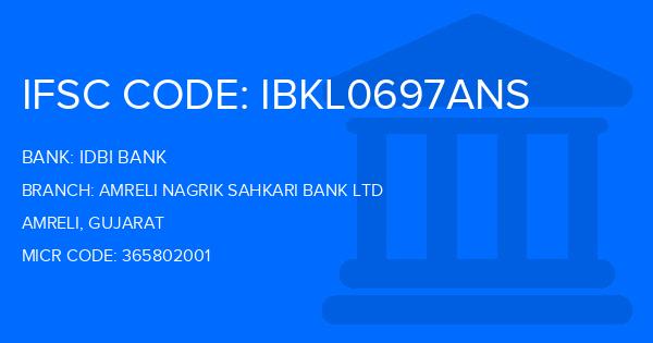 Idbi Bank Amreli Nagrik Sahkari Bank Ltd Branch IFSC Code