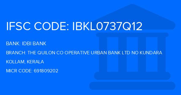 Idbi Bank The Quilon Co Operative Urban Bank Ltd No Kundara Branch IFSC Code