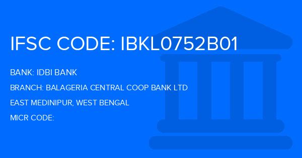 Idbi Bank Balageria Central Coop Bank Ltd Branch IFSC Code