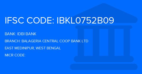 Idbi Bank Balageria Central Coop Bank Ltd Branch IFSC Code
