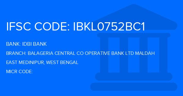 Idbi Bank Balageria Central Co Operative Bank Ltd Maldah Branch IFSC Code