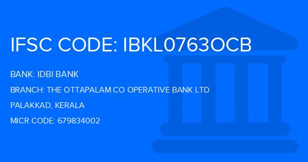 Idbi Bank The Ottapalam Co Operative Bank Ltd Branch IFSC Code