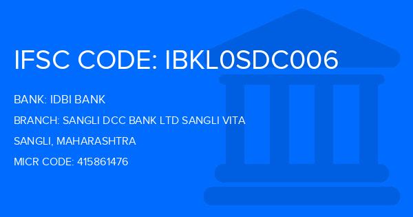 Idbi Bank Sangli Dcc Bank Ltd Sangli Vita Branch IFSC Code