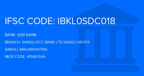 Idbi Bank Sangli Dcc Bank Ltd Sangli Ashta Branch IFSC Code
