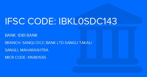Idbi Bank Sangli Dcc Bank Ltd Sangli Takali Branch IFSC Code