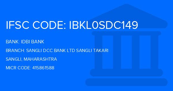 Idbi Bank Sangli Dcc Bank Ltd Sangli Takari Branch IFSC Code