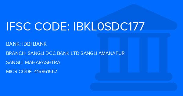 Idbi Bank Sangli Dcc Bank Ltd Sangli Amanapur Branch IFSC Code