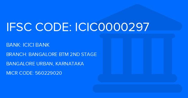 Icici Bank Bangalore Btm 2Nd Stage Branch IFSC Code