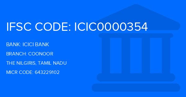 Icici Bank Coonoor Branch IFSC Code