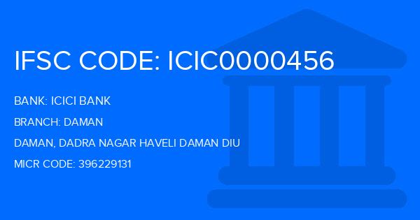 Icici Bank Daman Branch IFSC Code