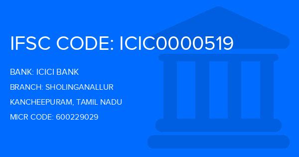 Icici Bank Sholinganallur Branch IFSC Code