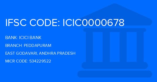 Icici Bank Peddapuram Branch IFSC Code