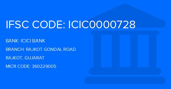 Icici Bank Rajkot Gondal Road Branch IFSC Code