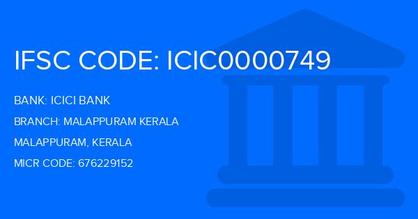 Icici Bank Malappuram Kerala Branch IFSC Code