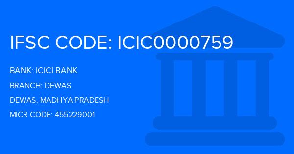 Icici Bank Dewas Branch IFSC Code