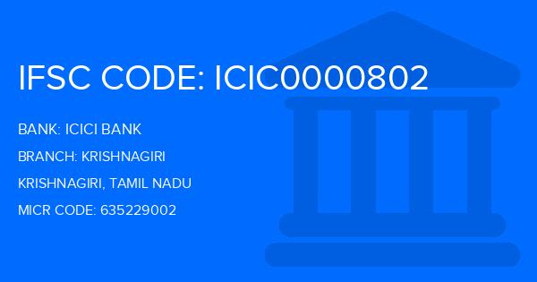 Icici Bank Krishnagiri Branch IFSC Code