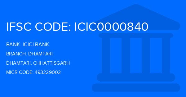 Icici Bank Dhamtari Branch IFSC Code