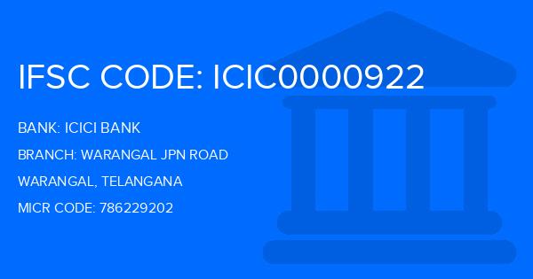 Icici Bank Warangal Jpn Road Branch IFSC Code