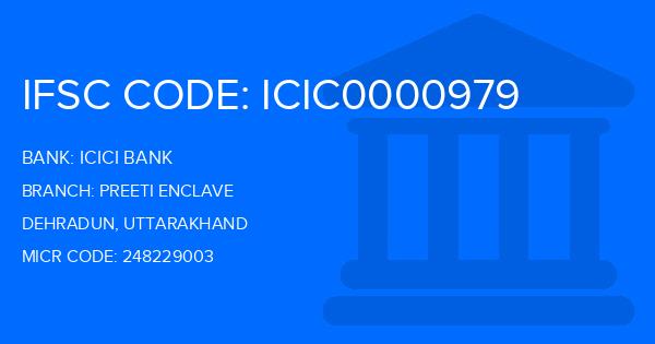 Icici Bank Preeti Enclave Branch IFSC Code