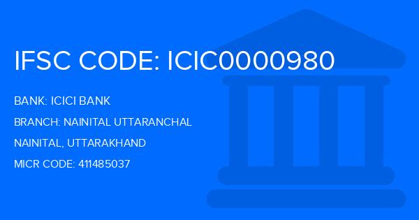 Icici Bank Nainital Uttaranchal Branch IFSC Code