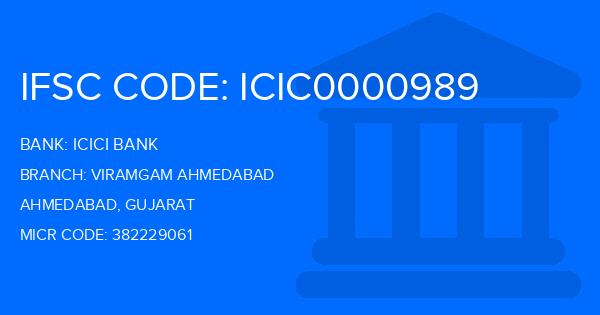 Icici Bank Viramgam Ahmedabad Branch IFSC Code