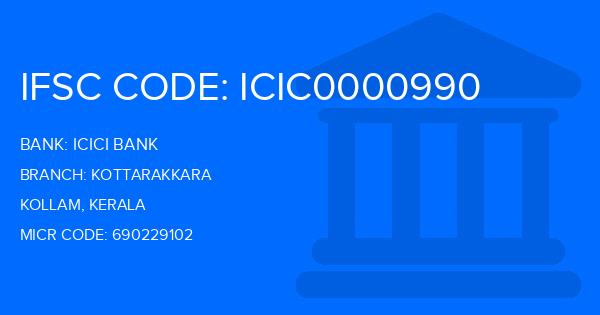 Icici Bank Kottarakkara Branch IFSC Code
