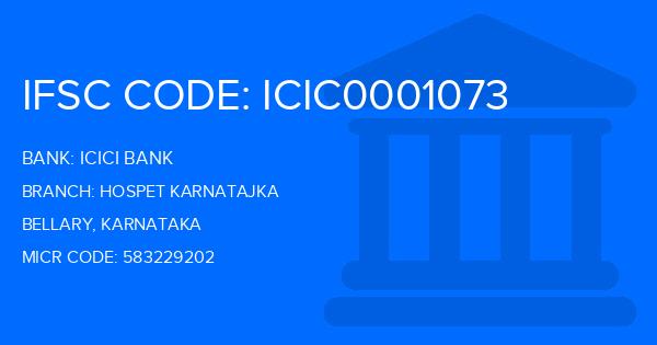 Icici Bank Hospet Karnatajka Branch IFSC Code