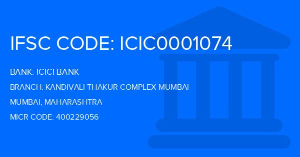 Icici Bank Kandivali Thakur Complex Mumbai Branch IFSC Code