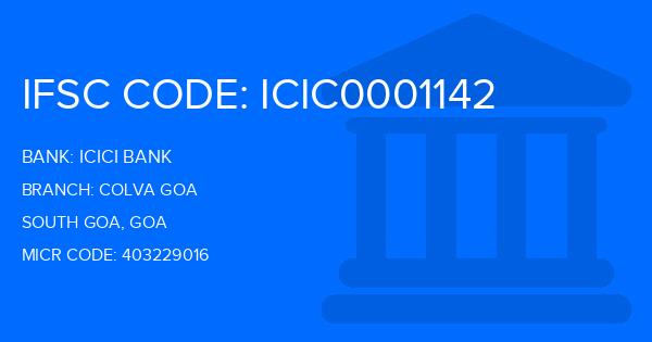 Icici Bank Colva Goa Branch IFSC Code