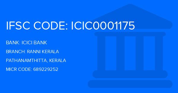 Icici Bank Ranni Kerala Branch IFSC Code