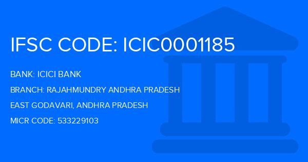 Icici Bank Rajahmundry Andhra Pradesh Branch IFSC Code