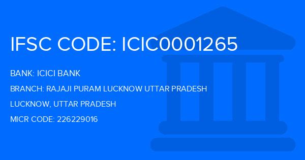 Icici Bank Rajaji Puram Lucknow Uttar Pradesh Branch IFSC Code