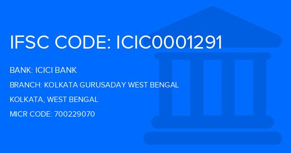 Icici Bank Kolkata Gurusaday West Bengal Branch IFSC Code