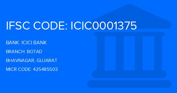 Icici Bank Botad Branch IFSC Code