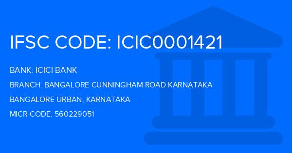Icici Bank Bangalore Cunningham Road Karnataka Branch IFSC Code
