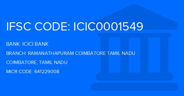 Icici Bank Ramanathapuram Coimbatore Tamil Nadu Branch IFSC Code