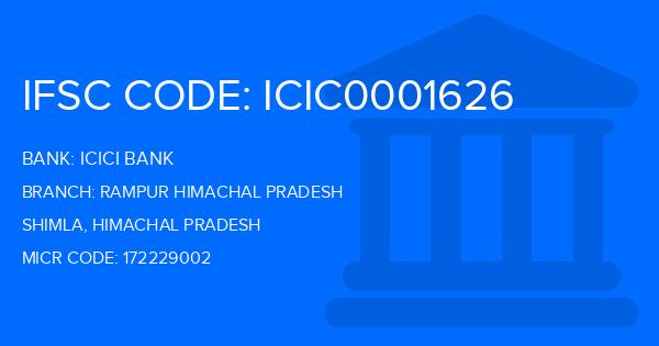 Icici Bank Rampur Himachal Pradesh Branch IFSC Code