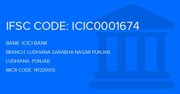 Icici Bank Ludhiana Sarabha Nagar Punjab Branch IFSC Code