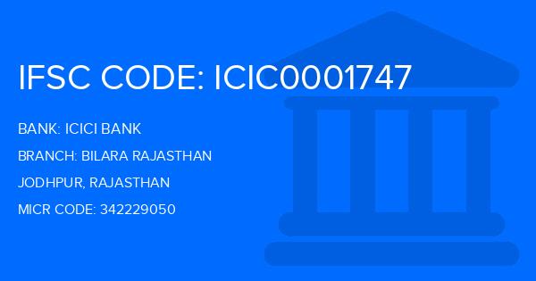 Icici Bank Bilara Rajasthan Branch IFSC Code