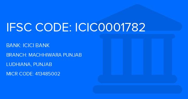 Icici Bank Machhiwara Punjab Branch IFSC Code